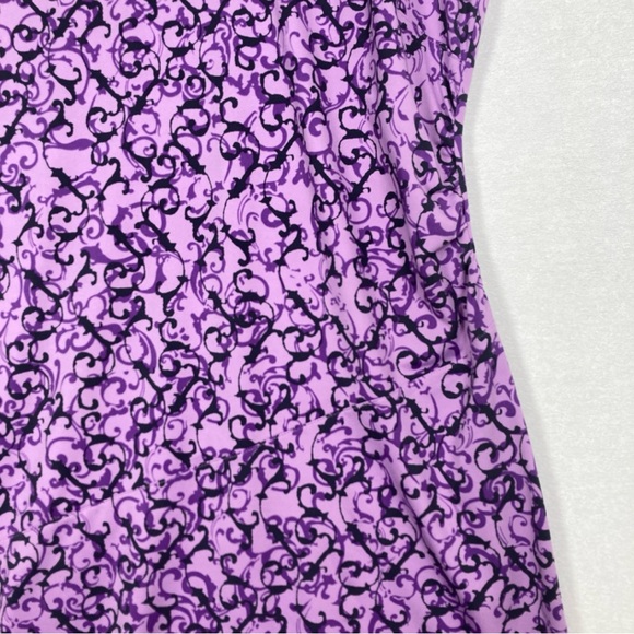 Athleta Women’s A-Line Mini Dress Faux Wrap V-Neck Cap Sleeve MP Purple - Picture 5 of 11